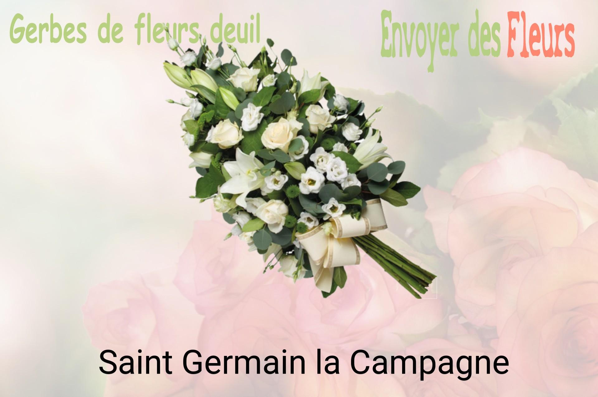 Gerbe de fleurs de deuil livrée à Saint-Germain-la-Campagne